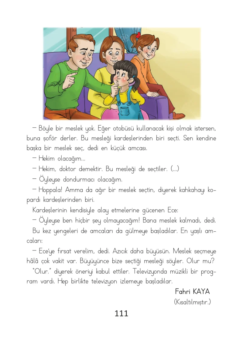 2. Sınıf Türkçe Ders Kitabı Cevapları Ada Matbaacılık Yayıncılık Sayfa 111