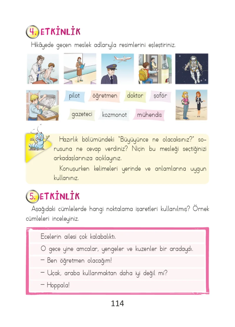 2. Sınıf Türkçe Ders Kitabı Cevapları Ada Matbaacılık Yayıncılık Sayfa 114