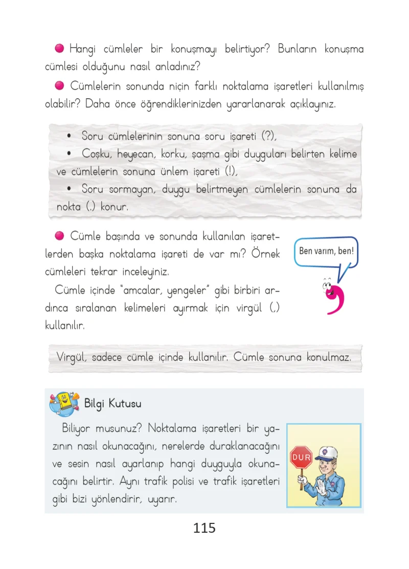 2. Sınıf Türkçe Ders Kitabı Cevapları Ada Matbaacılık Yayıncılık Sayfa 115