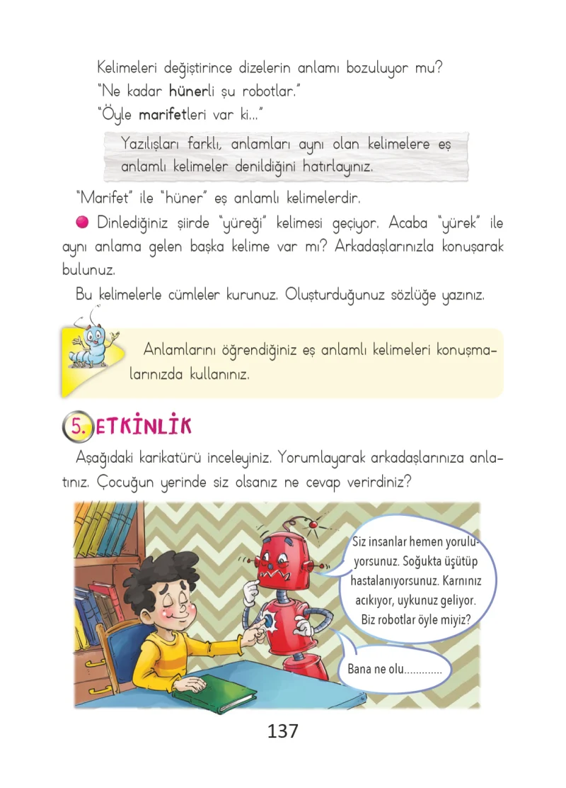 2. Sınıf Türkçe Ders Kitabı Cevapları Ada Matbaacılık Yayıncılık Sayfa 137
