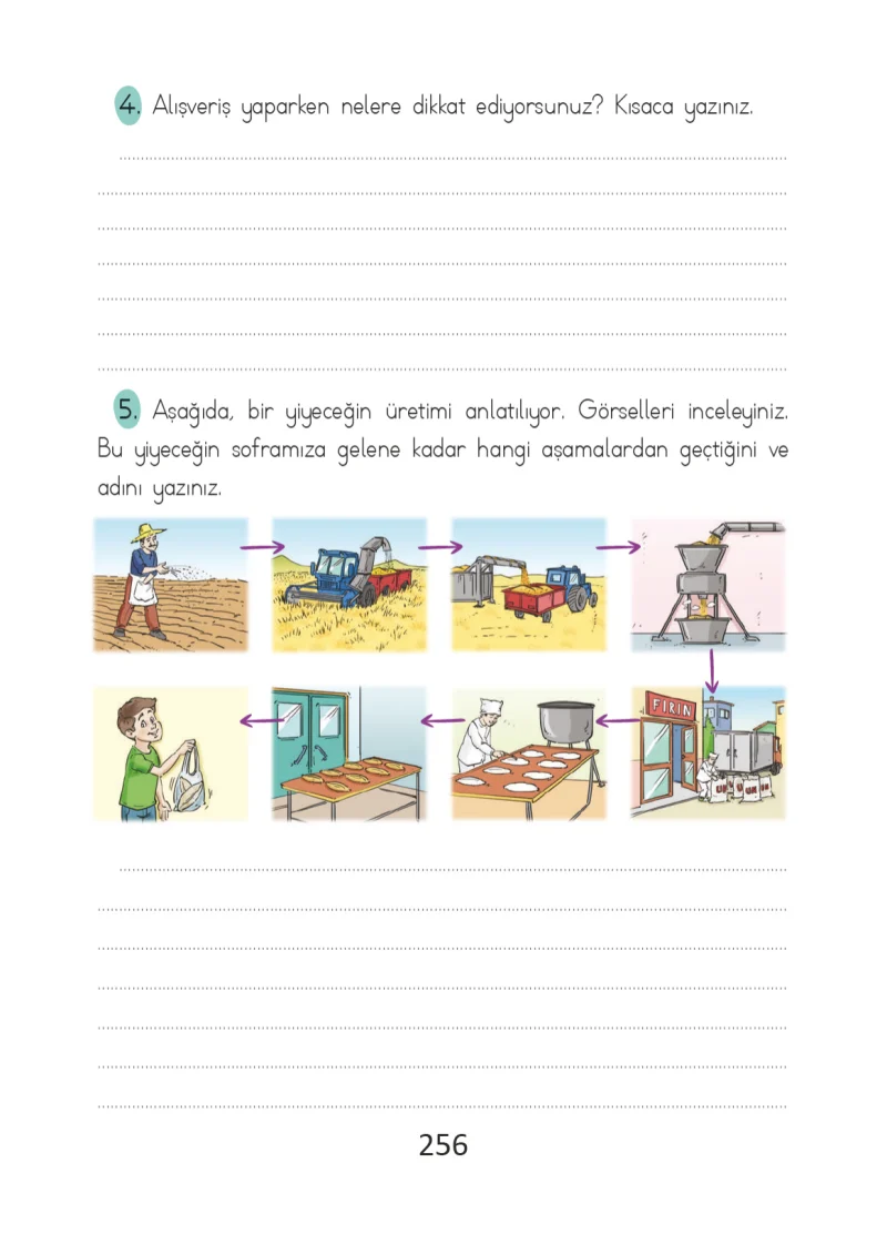 2. Sınıf Türkçe Ders Kitabı Cevapları Ada Matbaacılık Yayıncılık Sayfa 256