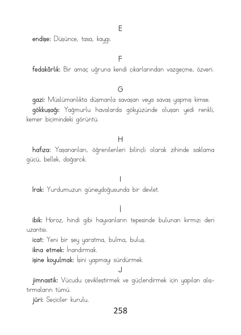 2. Sınıf Türkçe Ders Kitabı Cevapları Ada Matbaacılık Yayıncılık Sayfa 258