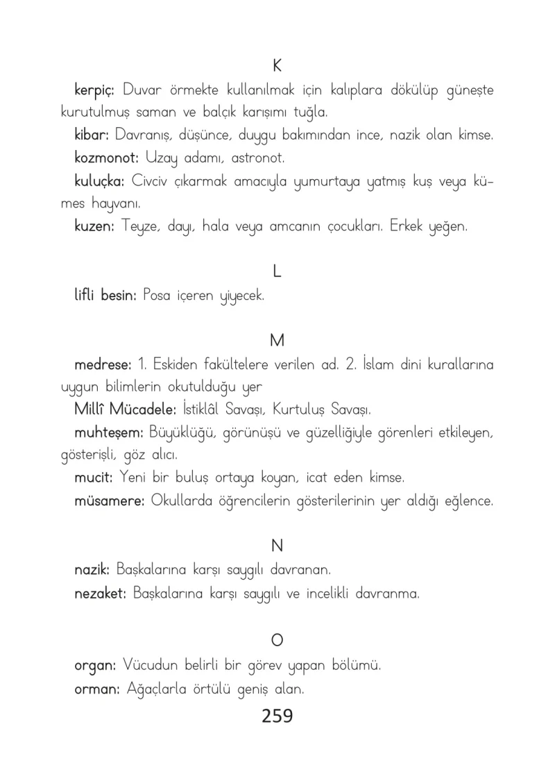 2. Sınıf Türkçe Ders Kitabı Cevapları Ada Matbaacılık Yayıncılık Sayfa 259