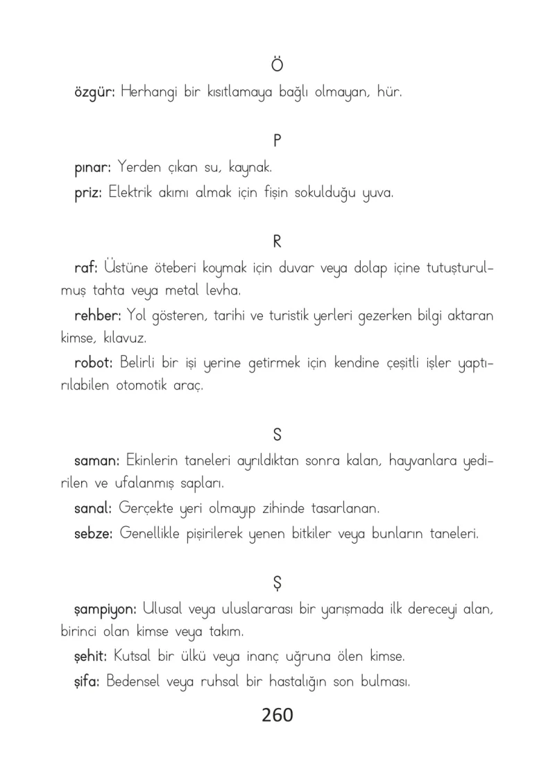 2. Sınıf Türkçe Ders Kitabı Cevapları Ada Matbaacılık Yayıncılık Sayfa 260