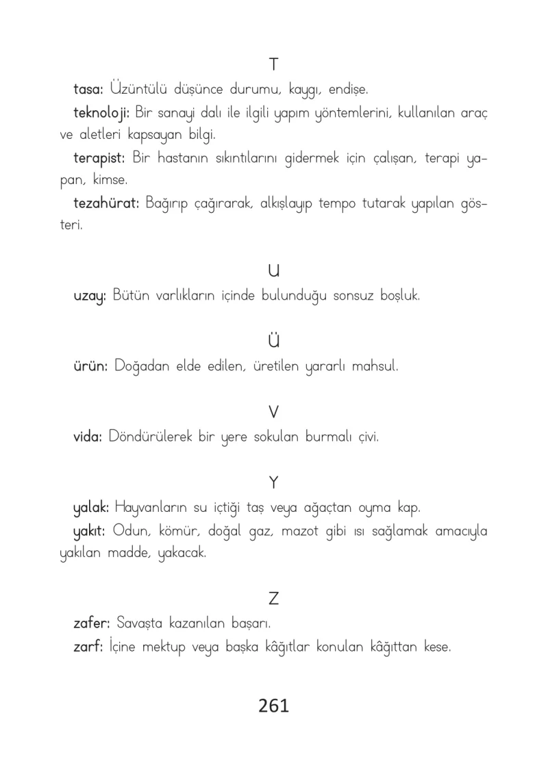 2. Sınıf Türkçe Ders Kitabı Cevapları Ada Matbaacılık Yayıncılık Sayfa 261