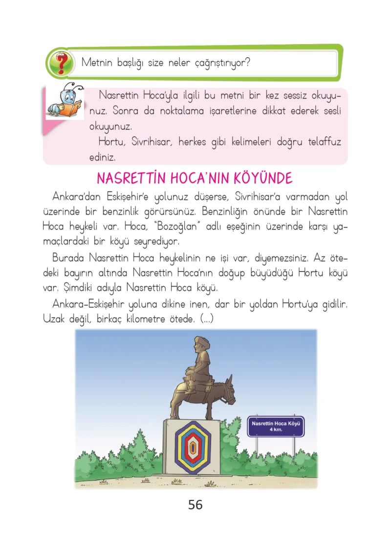 2. Sınıf Türkçe Ders Kitabı Cevapları Ada Matbaacılık Yayıncılık Sayfa 56