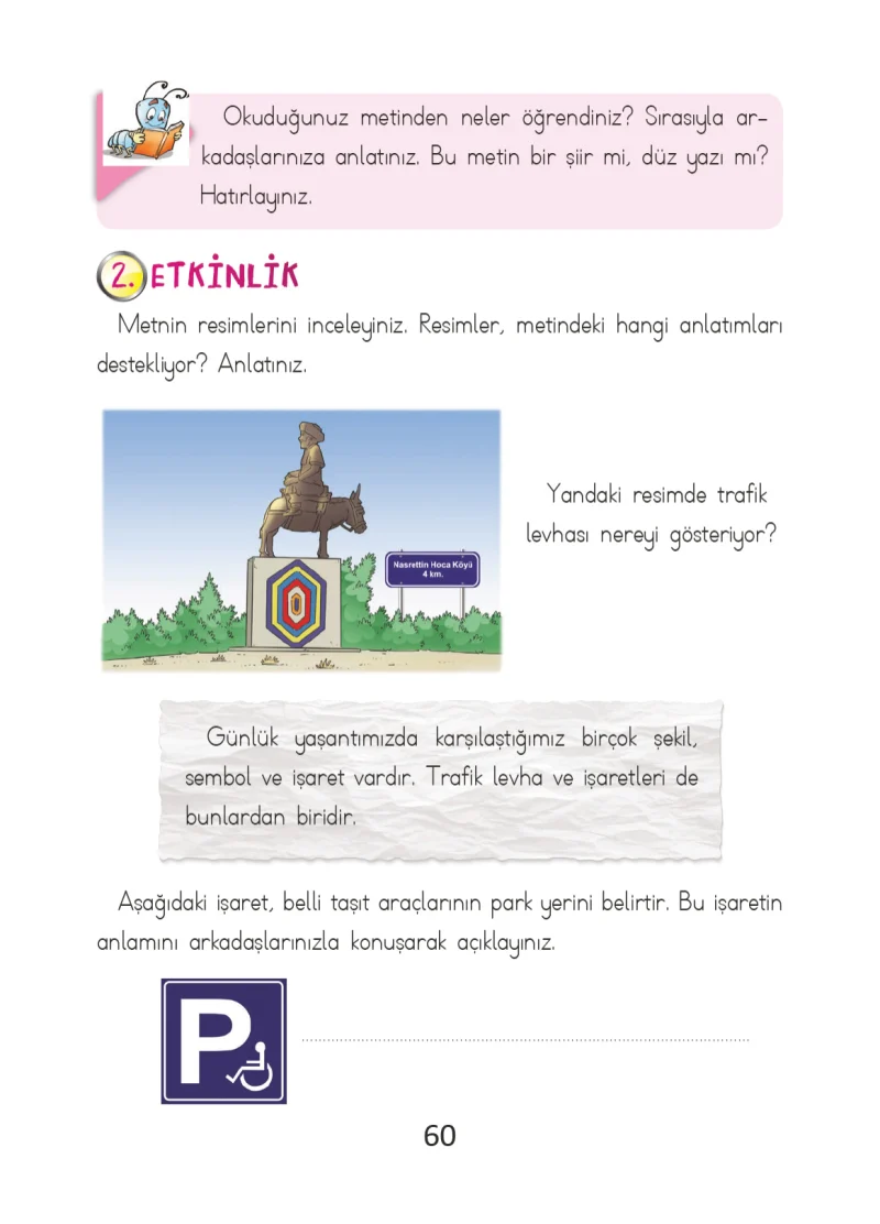 2. Sınıf Türkçe Ders Kitabı Cevapları Ada Matbaacılık Yayıncılık Sayfa 60