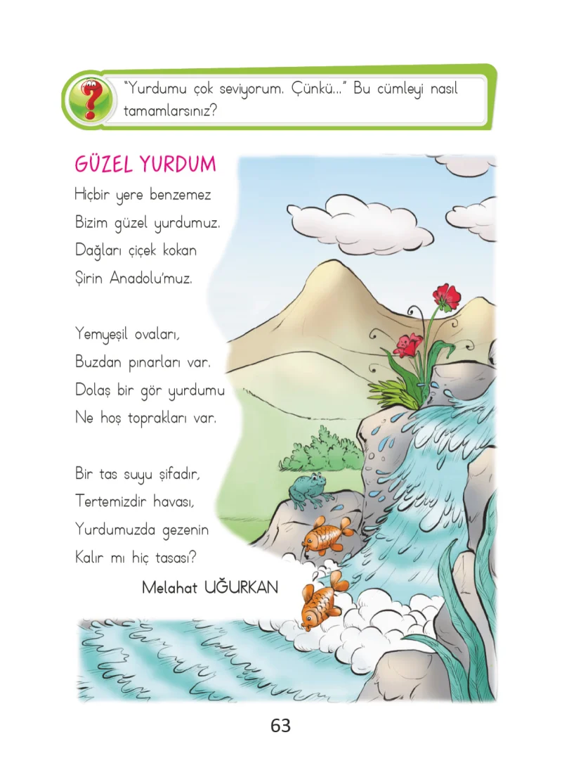 2. Sınıf Türkçe Ders Kitabı Cevapları Ada Matbaacılık Yayıncılık Sayfa 63