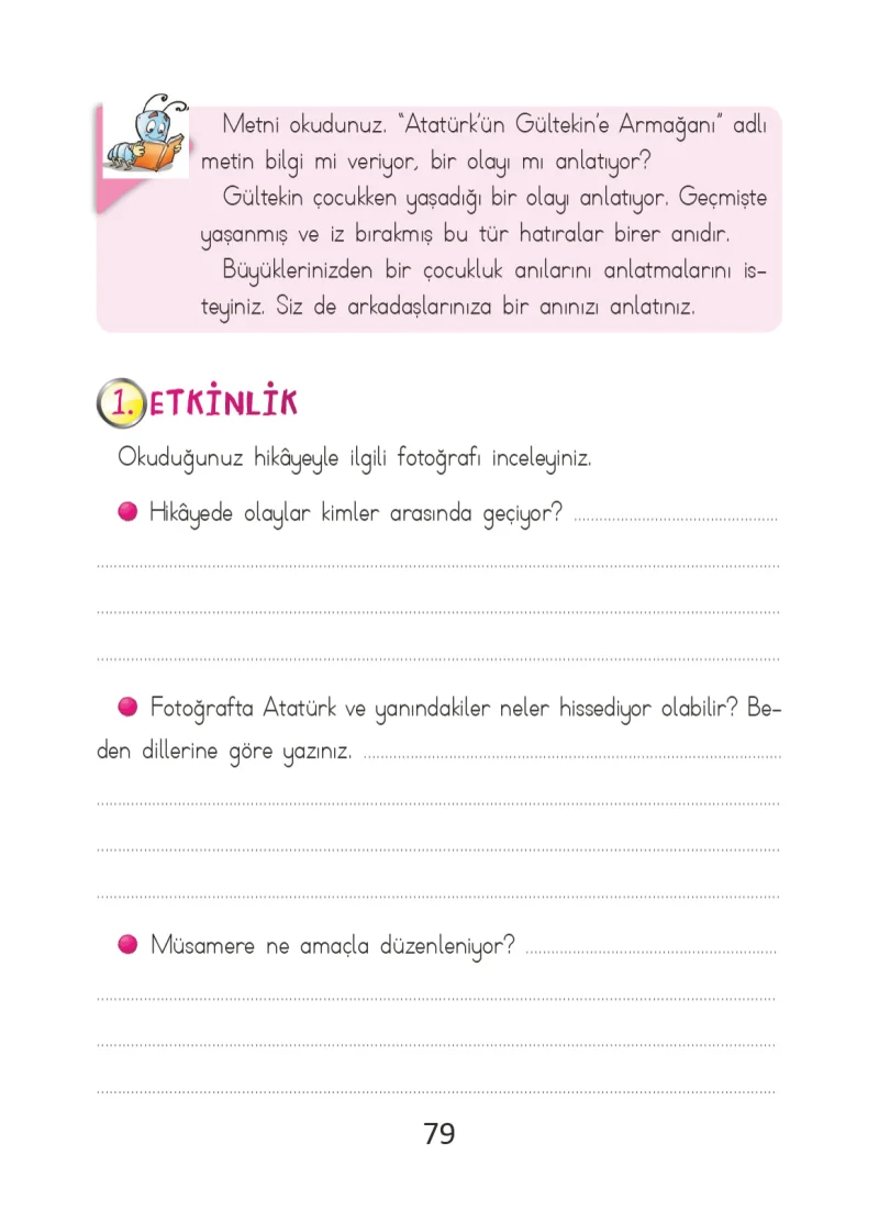2. Sınıf Türkçe Ders Kitabı Cevapları Ada Matbaacılık Yayıncılık Sayfa 79