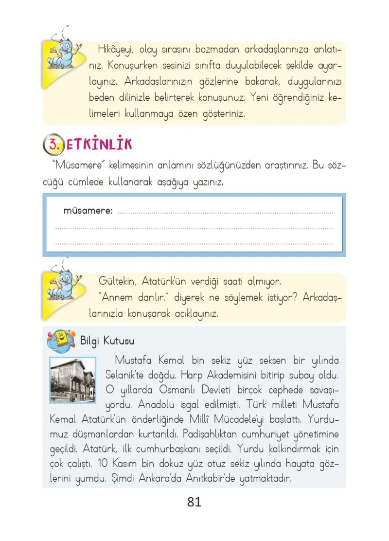 2. Sınıf Türkçe Ders Kitabı Cevapları Ada Matbaacılık Yayıncılık Sayfa 81