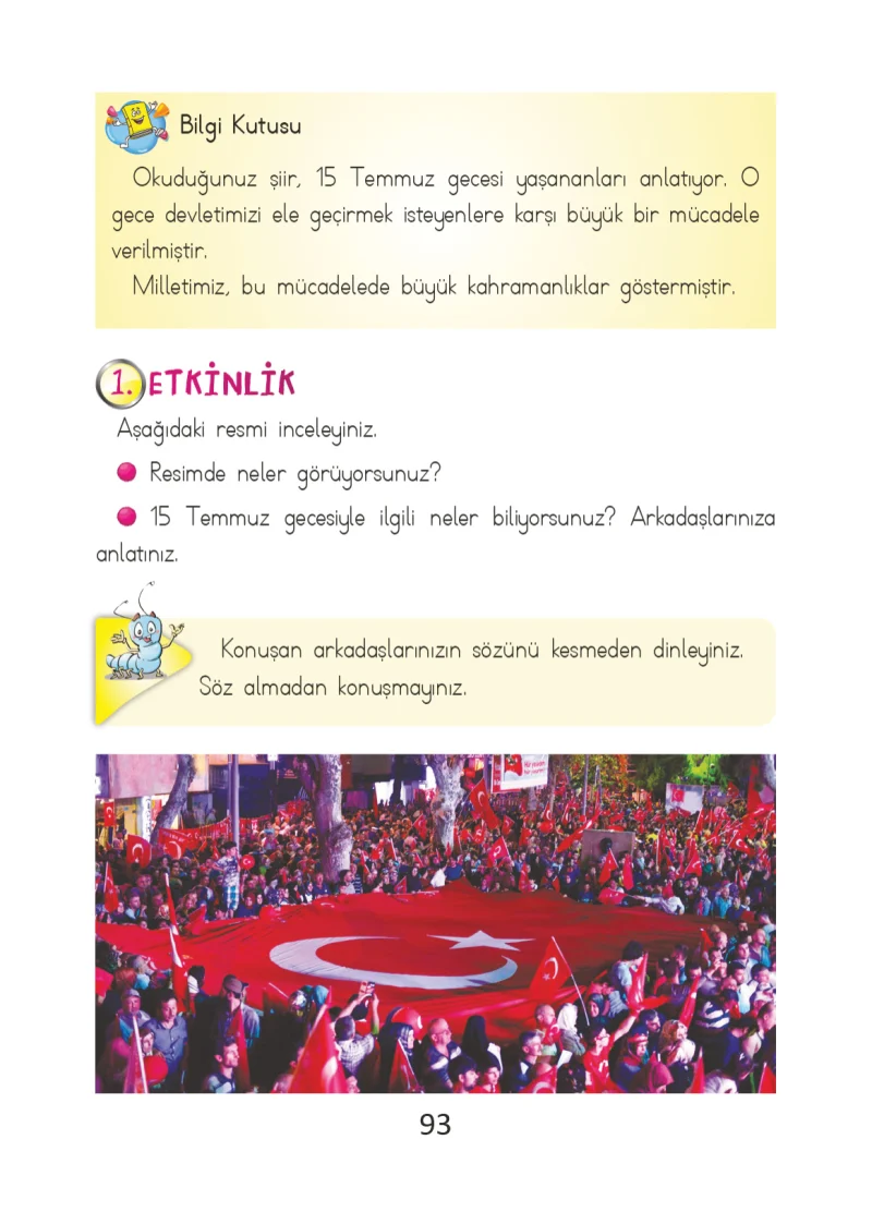 2. Sınıf Türkçe Ders Kitabı Cevapları Ada Matbaacılık Yayıncılık Sayfa 93