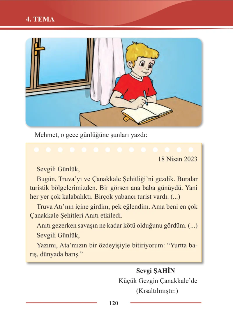 2. Sınıf Türkçe Ders Kitabı Cevapları Bilim ve Kültür Yayınları Sayfa 120