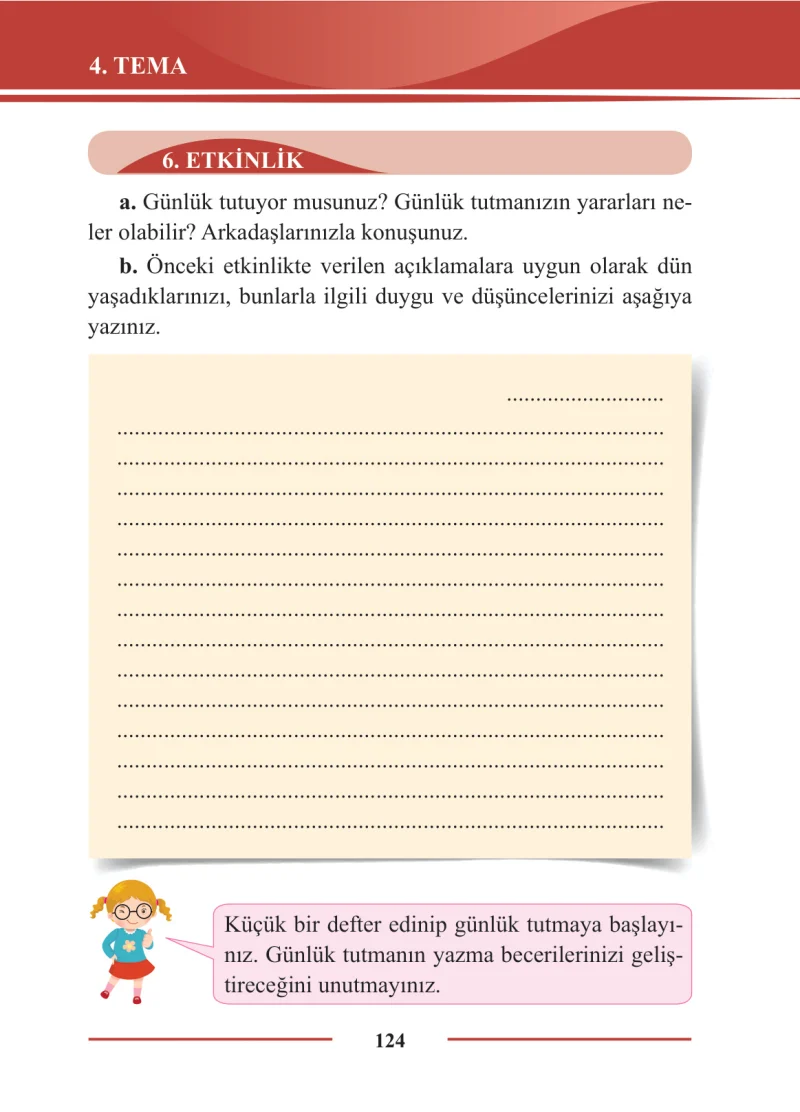2. Sınıf Türkçe Ders Kitabı Cevapları Bilim ve Kültür Yayınları Sayfa 124