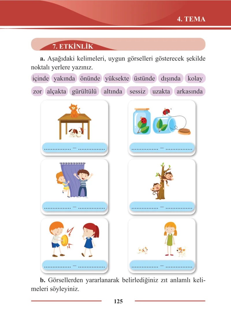 2. Sınıf Türkçe Ders Kitabı Cevapları Bilim ve Kültür Yayınları Sayfa 125