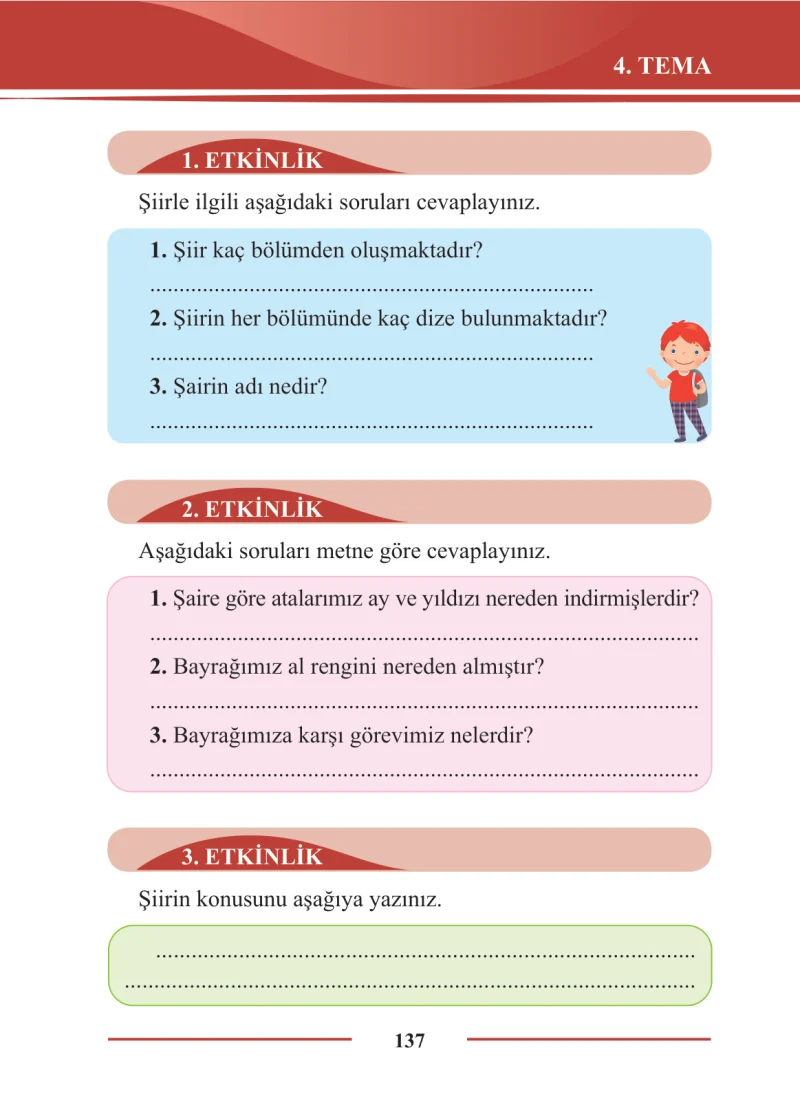2. Sınıf Türkçe Ders Kitabı Cevapları Bilim ve Kültür Yayınları Sayfa 137