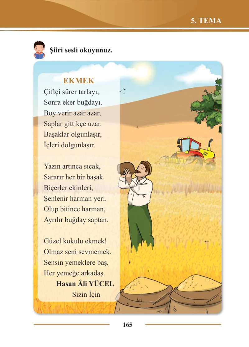 2. Sınıf Türkçe Ders Kitabı Cevapları Bilim ve Kültür Yayınları Sayfa 165