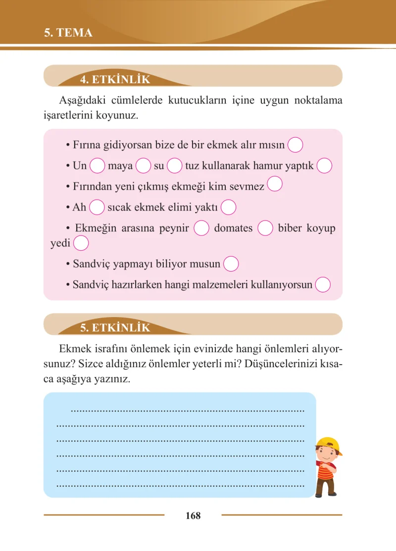 2. Sınıf Türkçe Ders Kitabı Cevapları Bilim ve Kültür Yayınları Sayfa 168