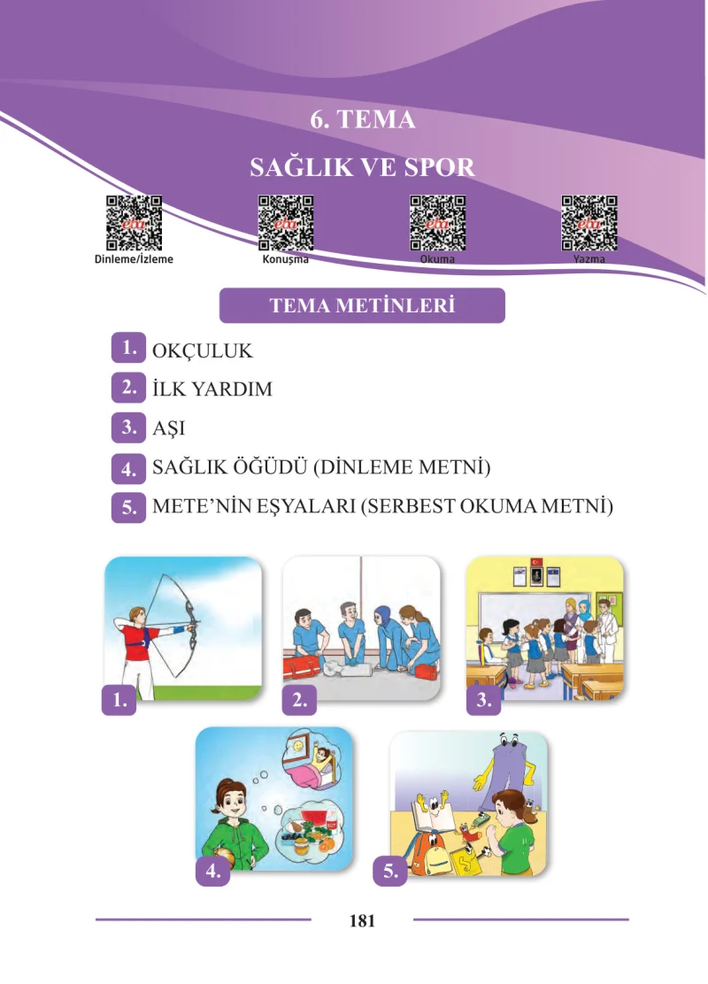 2. Sınıf Türkçe Ders Kitabı Cevapları Bilim ve Kültür Yayınları Sayfa 181