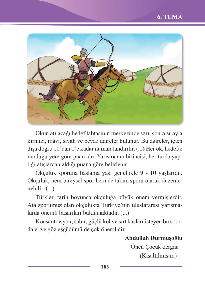 2. Sınıf Türkçe Ders Kitabı Cevapları Bilim ve Kültür Yayınları Sayfa 183