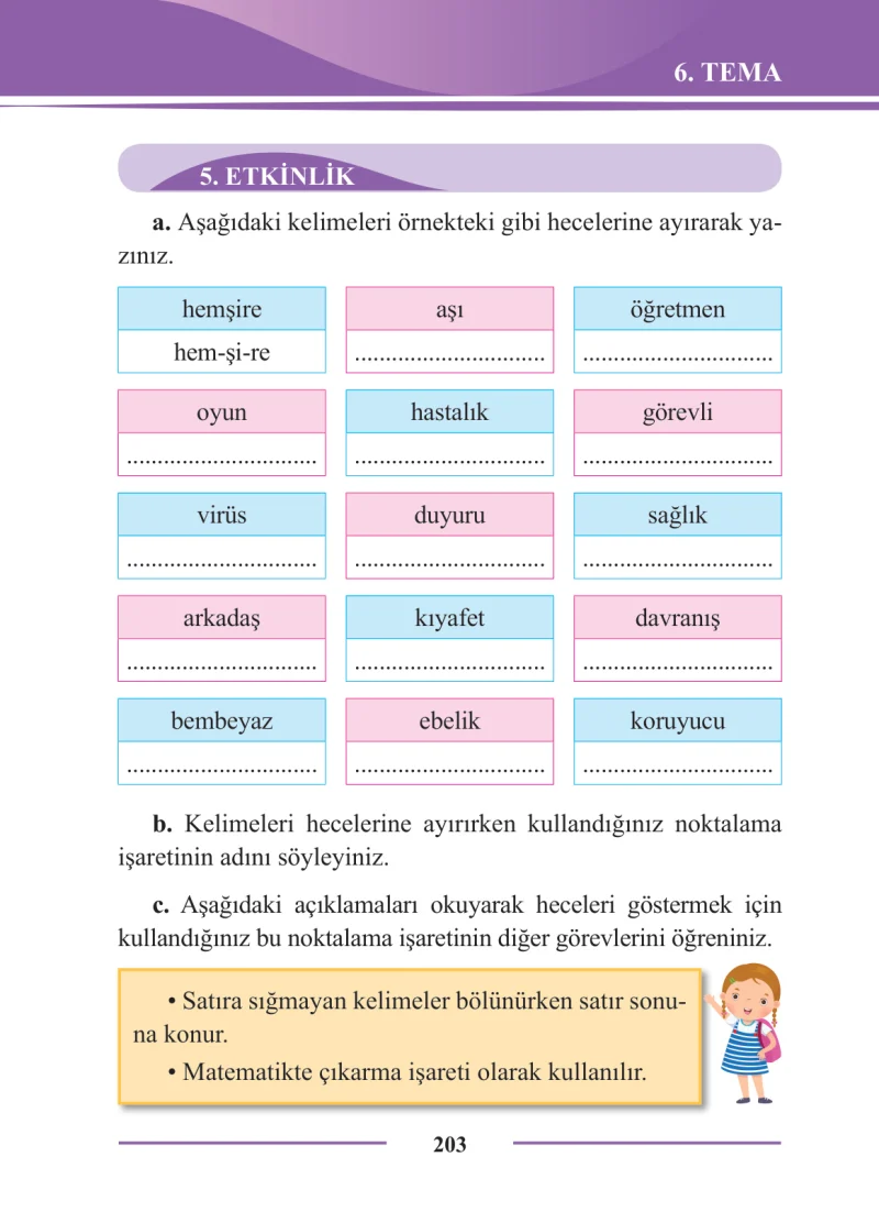 2. Sınıf Türkçe Ders Kitabı Cevapları Bilim ve Kültür Yayınları Sayfa 203