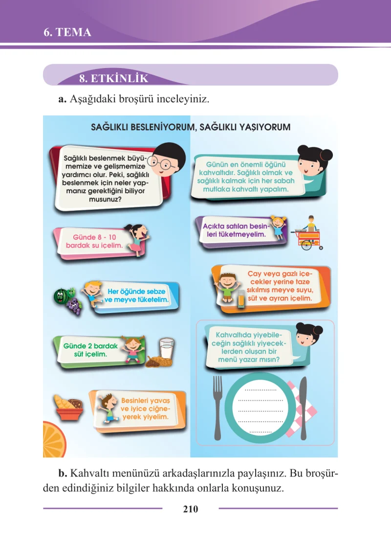 2. Sınıf Türkçe Ders Kitabı Cevapları Bilim ve Kültür Yayınları Sayfa 210