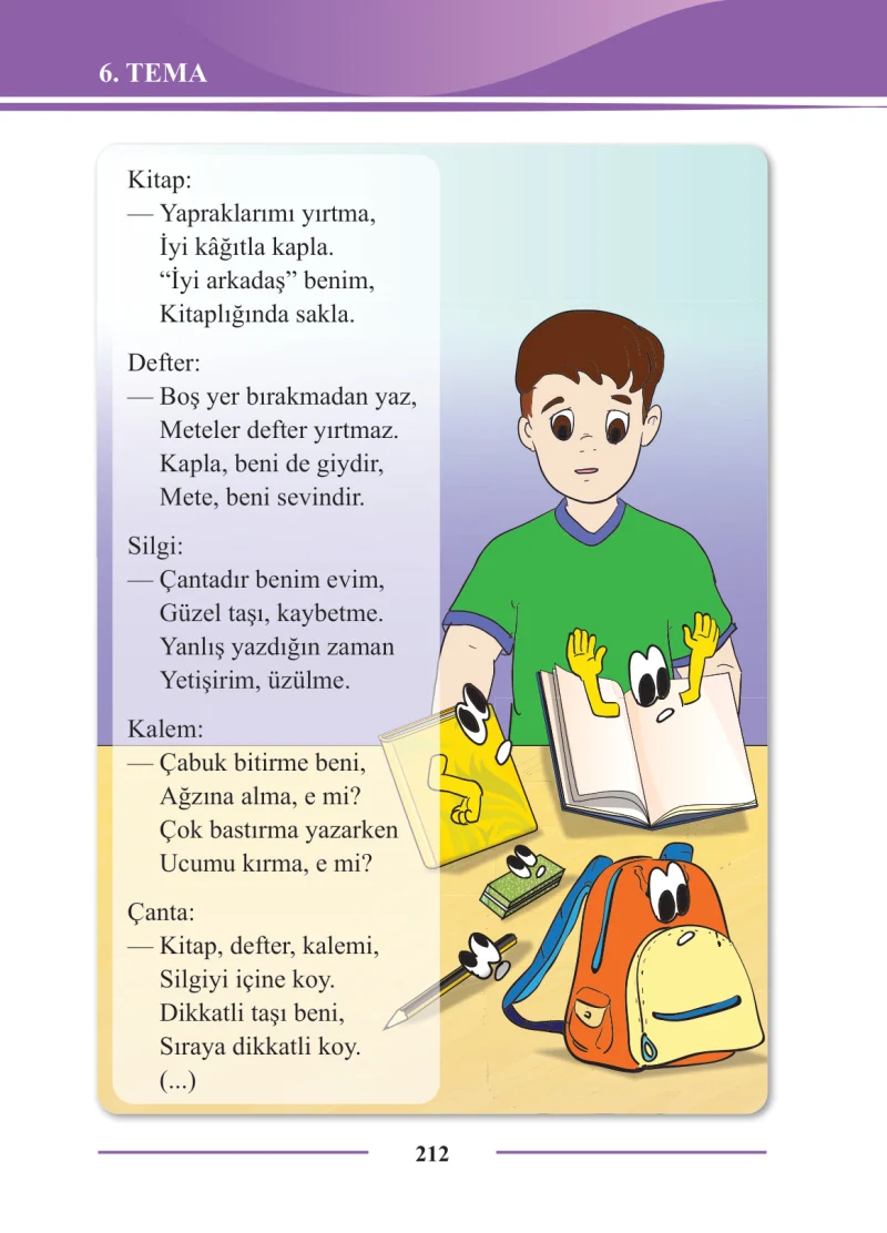 2. Sınıf Türkçe Ders Kitabı Cevapları Bilim ve Kültür Yayınları Sayfa 212