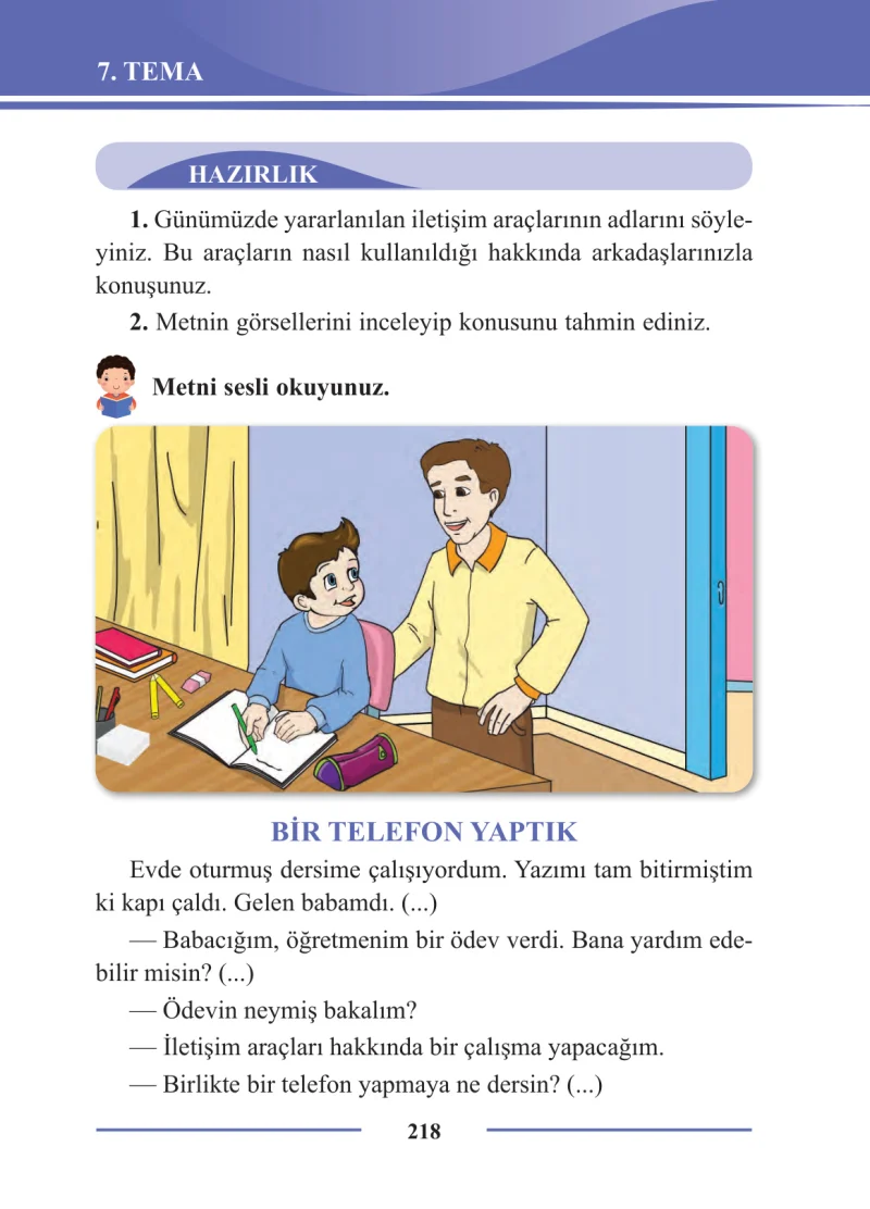 2. Sınıf Türkçe Ders Kitabı Cevapları Bilim ve Kültür Yayınları Sayfa 218