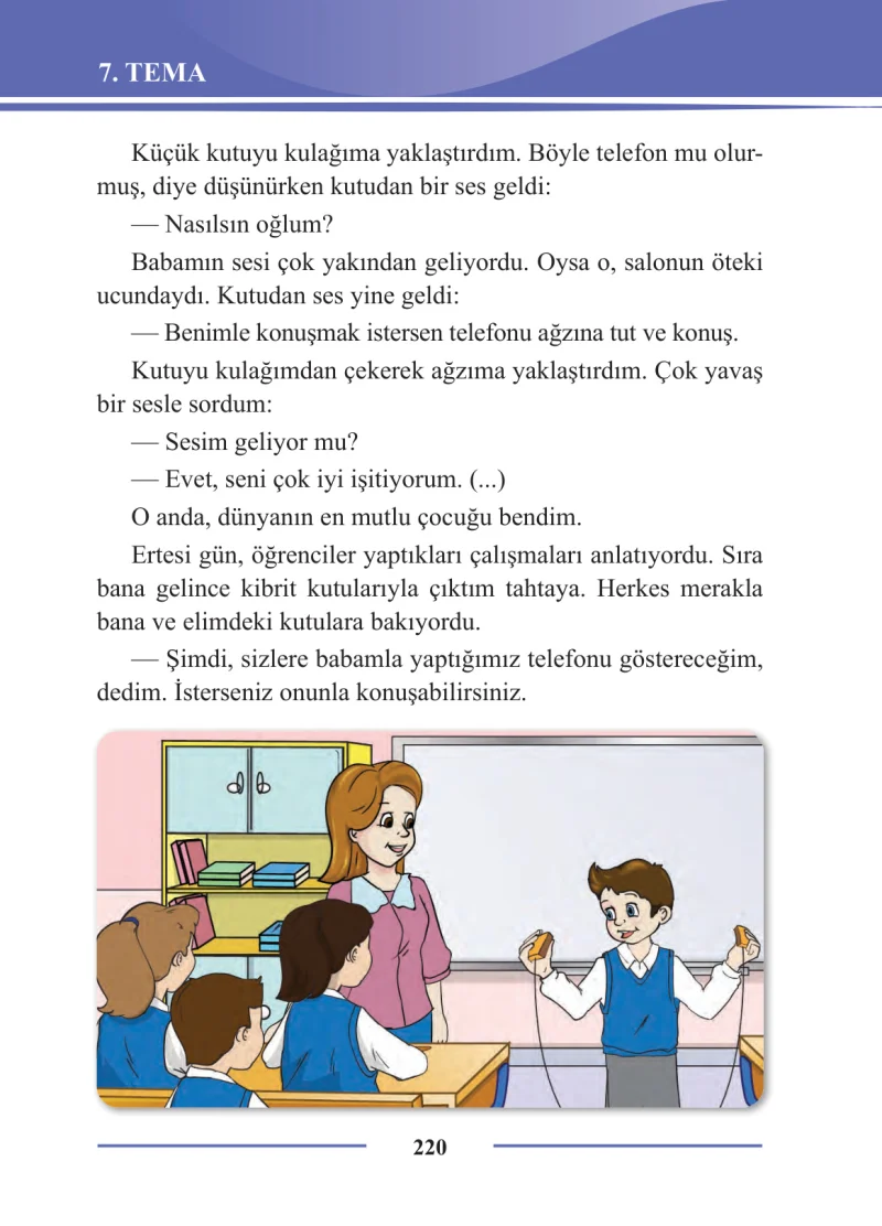 2. Sınıf Türkçe Ders Kitabı Cevapları Bilim ve Kültür Yayınları Sayfa 220