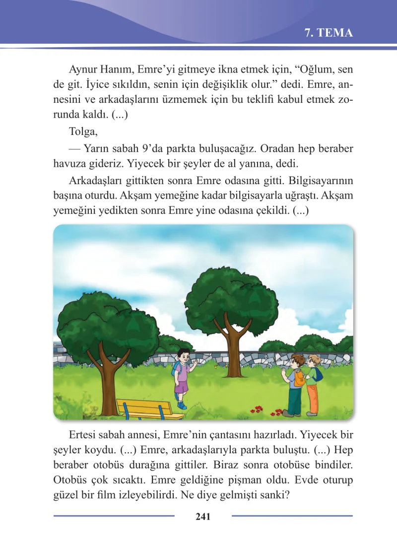 2. Sınıf Türkçe Ders Kitabı Cevapları Bilim ve Kültür Yayınları Sayfa 241