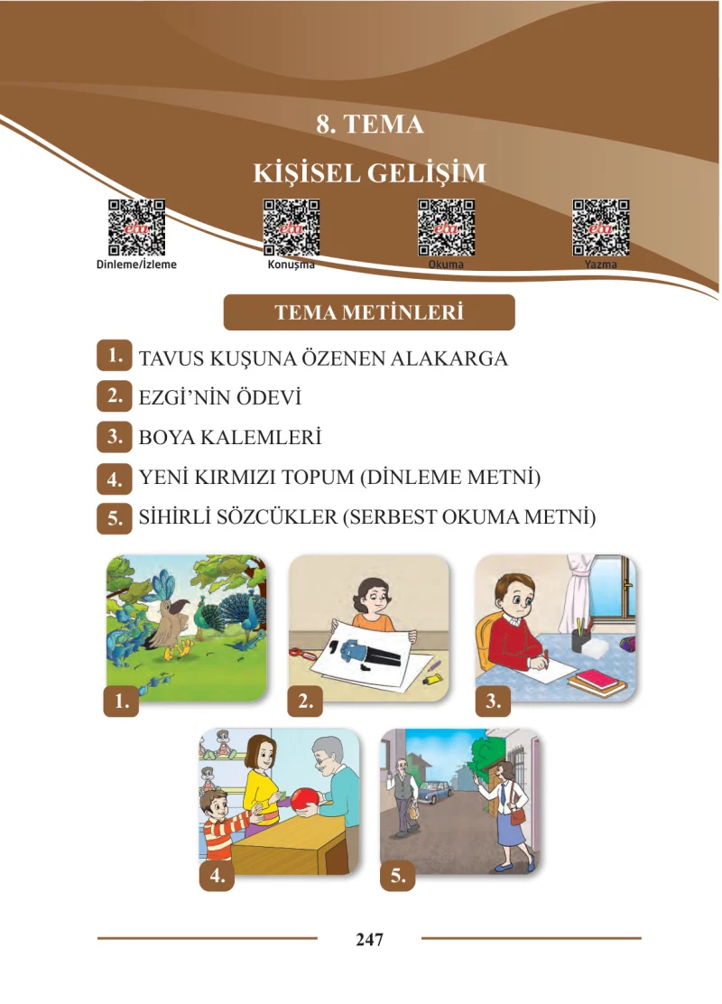 2. Sınıf Türkçe Ders Kitabı Cevapları Bilim ve Kültür Yayınları Sayfa 247