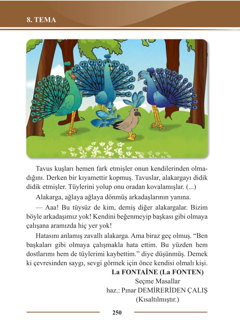 2. Sınıf Türkçe Ders Kitabı Cevapları Bilim ve Kültür Yayınları Sayfa 250