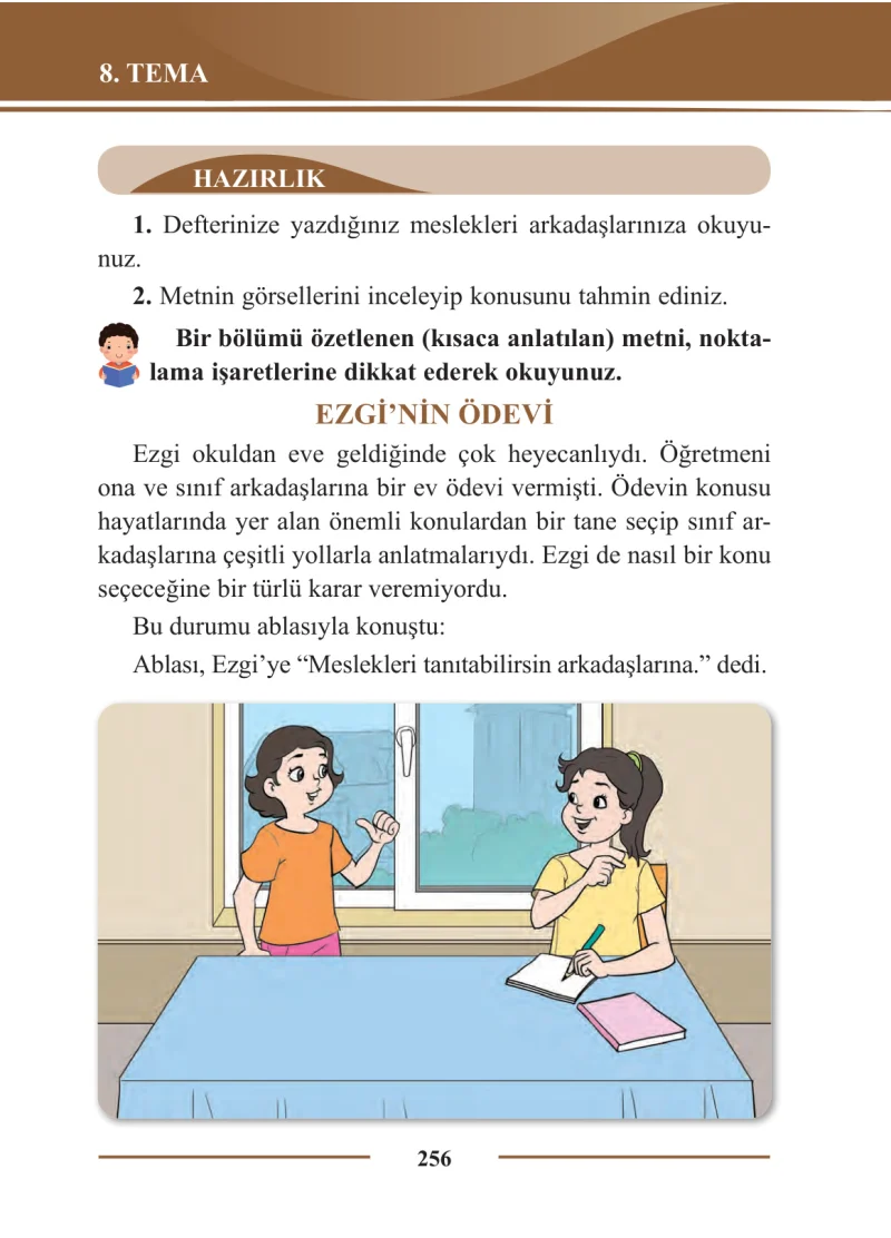 2. Sınıf Türkçe Ders Kitabı Cevapları Bilim ve Kültür Yayınları Sayfa 256