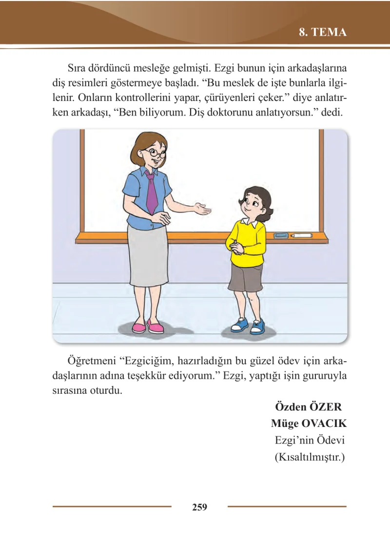 2. Sınıf Türkçe Ders Kitabı Cevapları Bilim ve Kültür Yayınları Sayfa 259