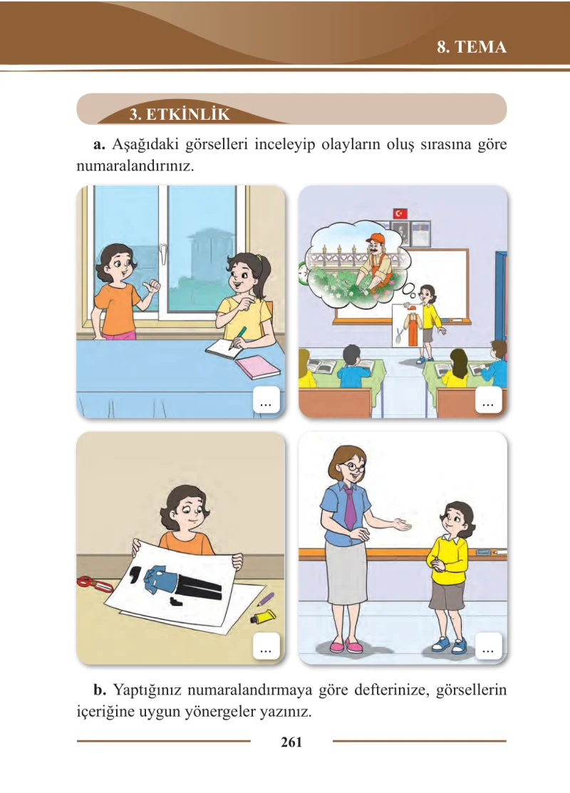 2. Sınıf Türkçe Ders Kitabı Cevapları Bilim ve Kültür Yayınları Sayfa 261