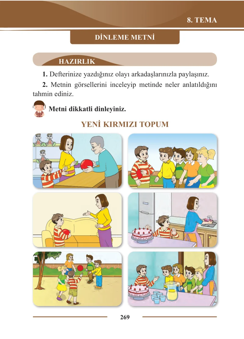 2. Sınıf Türkçe Ders Kitabı Cevapları Bilim ve Kültür Yayınları Sayfa 269