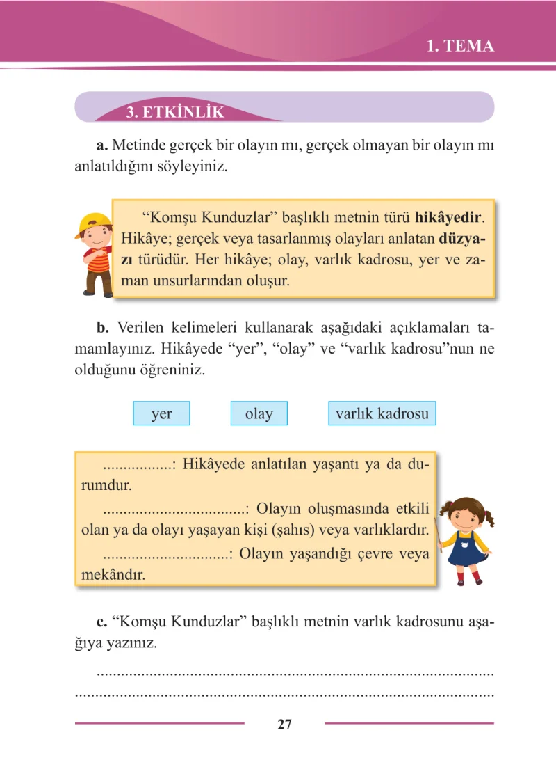 2. Sınıf Türkçe Ders Kitabı Cevapları Bilim ve Kültür Yayınları Sayfa 27