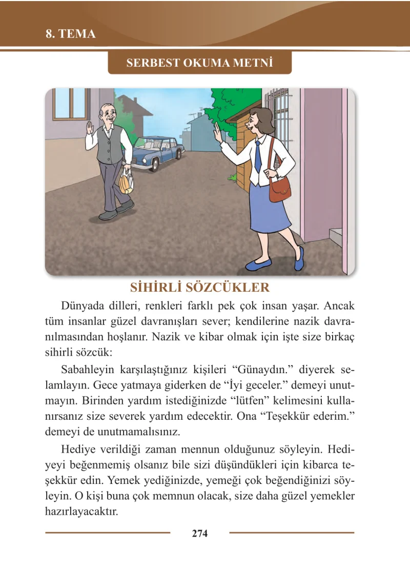 2. Sınıf Türkçe Ders Kitabı Cevapları Bilim ve Kültür Yayınları Sayfa 274