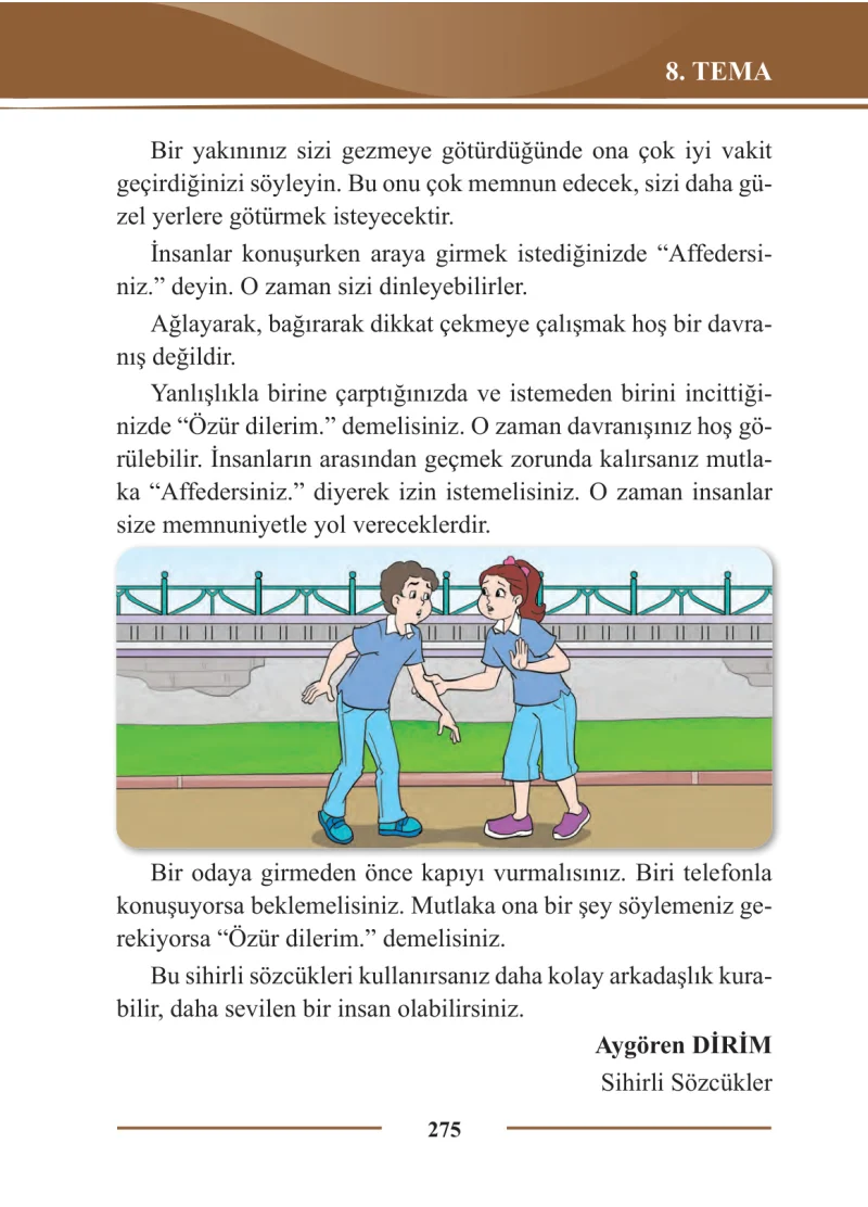 2. Sınıf Türkçe Ders Kitabı Cevapları Bilim ve Kültür Yayınları Sayfa 275