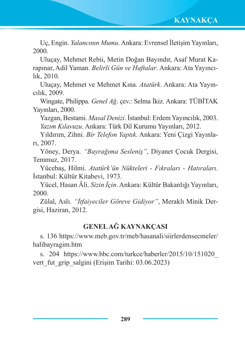 2. Sınıf Türkçe Ders Kitabı Cevapları Bilim ve Kültür Yayınları Sayfa 289