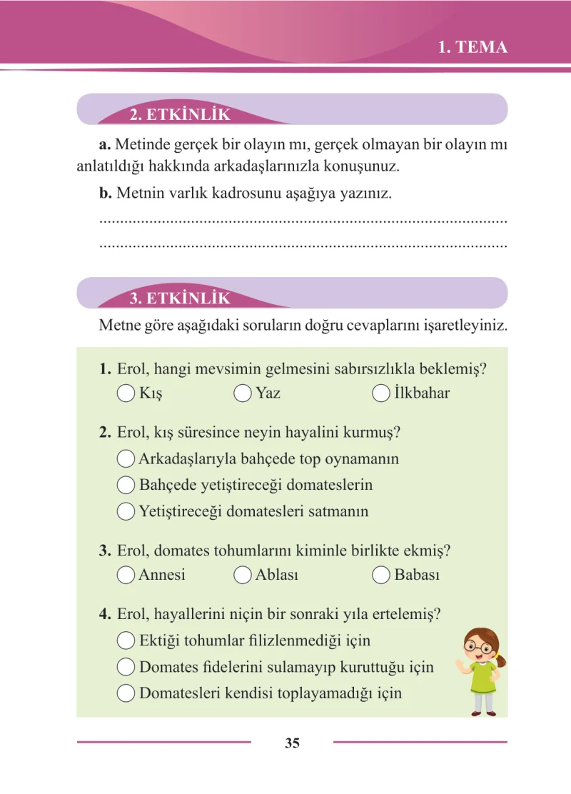 2. Sınıf Türkçe Ders Kitabı Cevapları Bilim ve Kültür Yayınları Sayfa 35