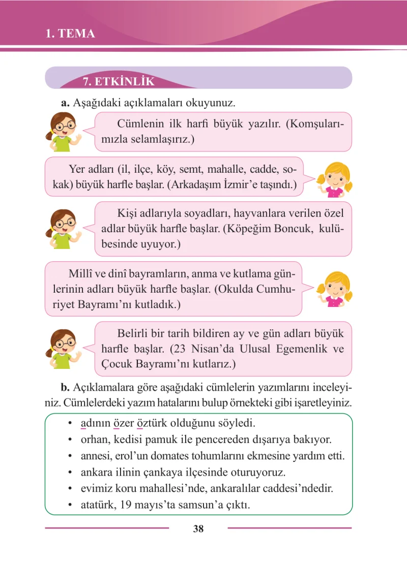 2. Sınıf Türkçe Ders Kitabı Cevapları Bilim ve Kültür Yayınları Sayfa 38