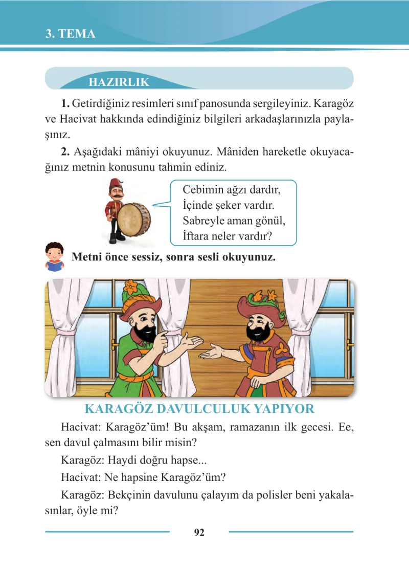 2. Sınıf Türkçe Ders Kitabı Cevapları Bilim ve Kültür Yayınları Sayfa 92