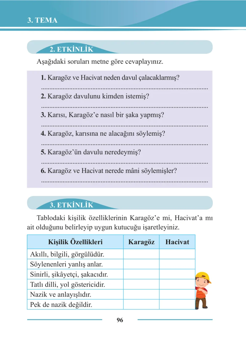 2. Sınıf Türkçe Ders Kitabı Cevapları Bilim ve Kültür Yayınları Sayfa 96