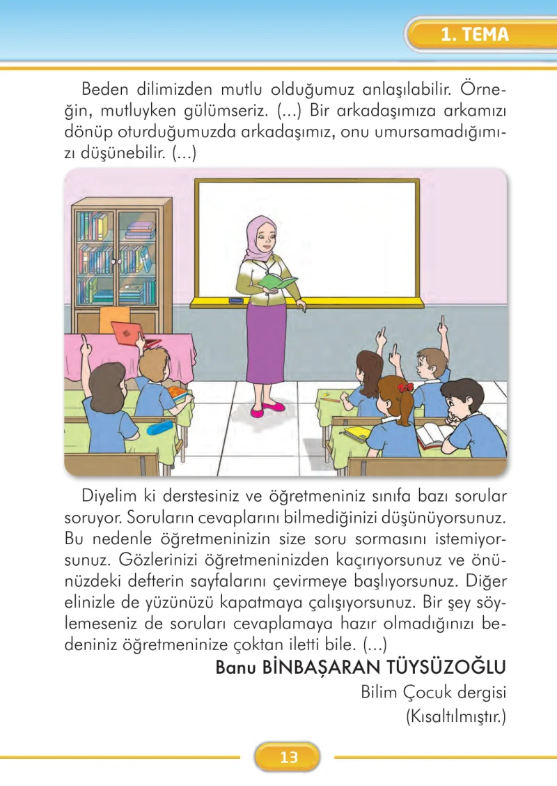 2. Sınıf Türkçe Ders Kitabı Cevapları İlke Yayınları Sayfa 13
