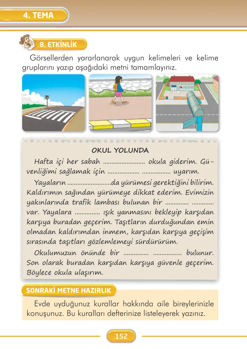 2. Sınıf Türkçe Ders Kitabı Cevapları İlke Yayınları Sayfa 152