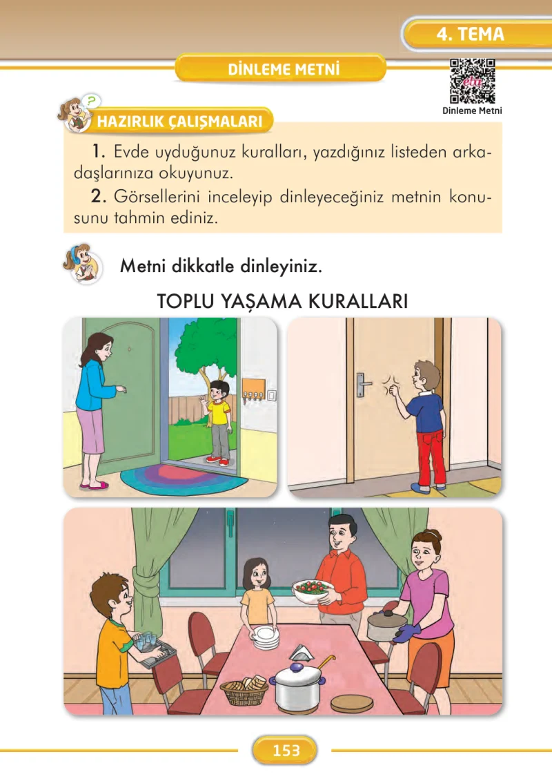 2. Sınıf Türkçe Ders Kitabı Cevapları İlke Yayınları Sayfa 153