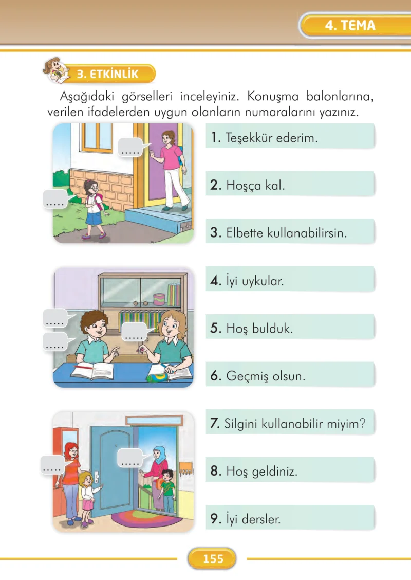 2. Sınıf Türkçe Ders Kitabı Cevapları İlke Yayınları Sayfa 155