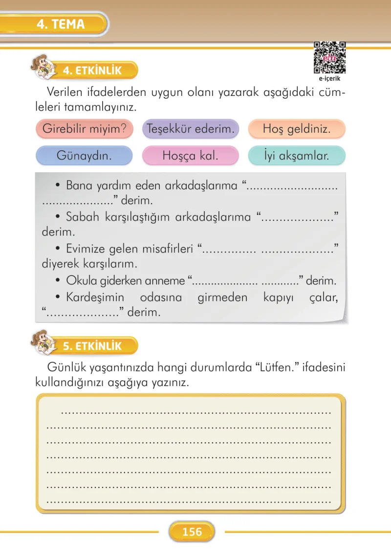2. Sınıf Türkçe Ders Kitabı Cevapları İlke Yayınları Sayfa 156