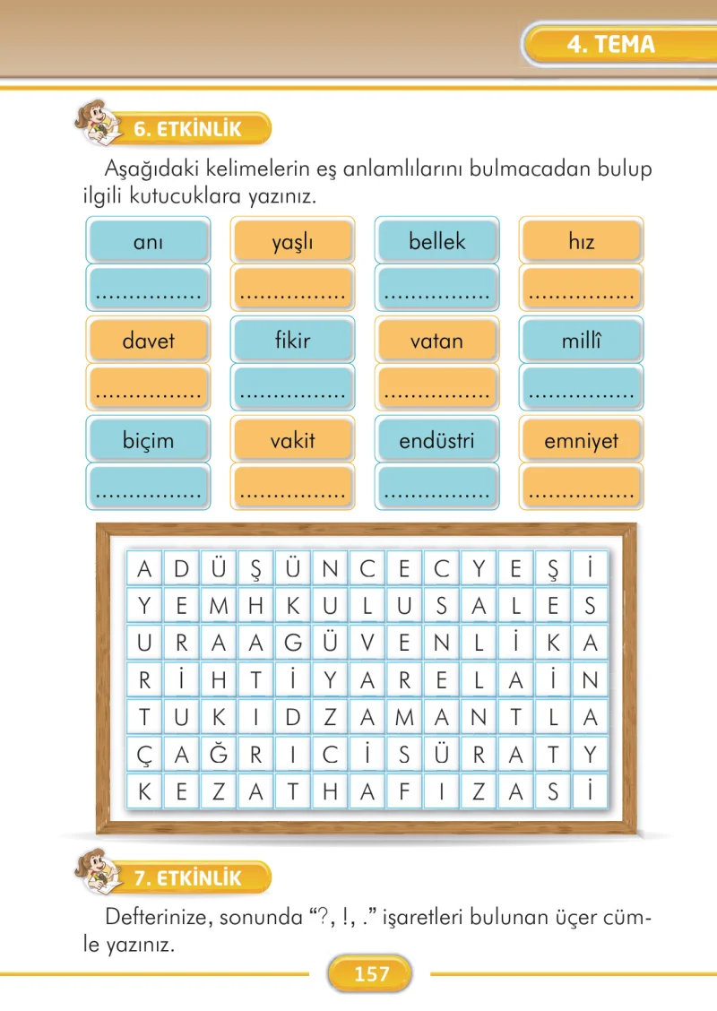 2. Sınıf Türkçe Ders Kitabı Cevapları İlke Yayınları Sayfa 157