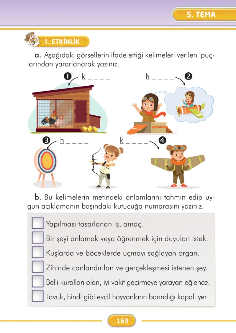 2. Sınıf Türkçe Ders Kitabı Cevapları İlke Yayınları Sayfa 169